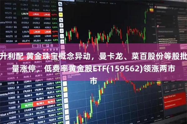 升利配 黄金珠宝概念异动，曼卡龙、菜百股份等股批量涨停，低费率黄金股ETF(159562)领涨两市